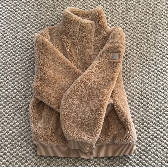 ALO 
Women's Tan Sherpa Jacket - Picture 2 of 6